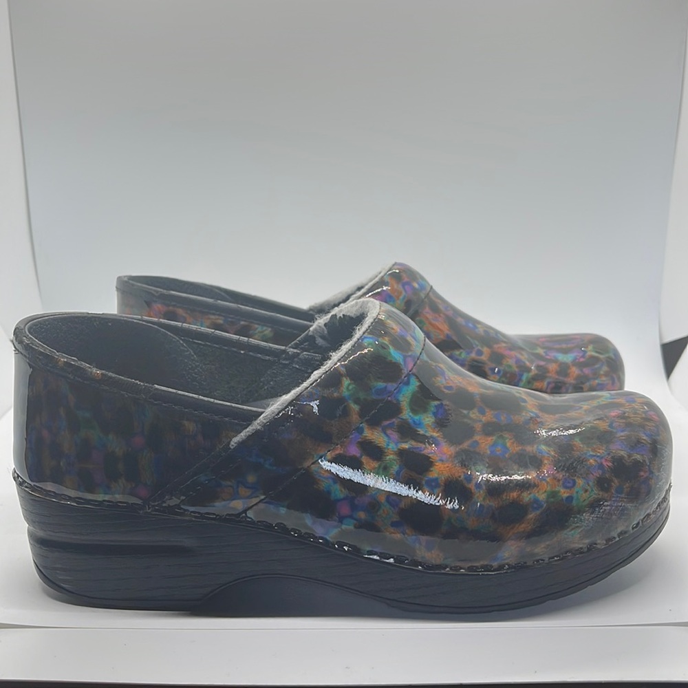 Dansko multi colored clogs size 38 full back